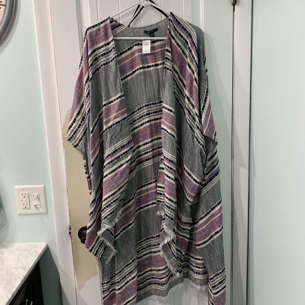 Long kimono like wrap